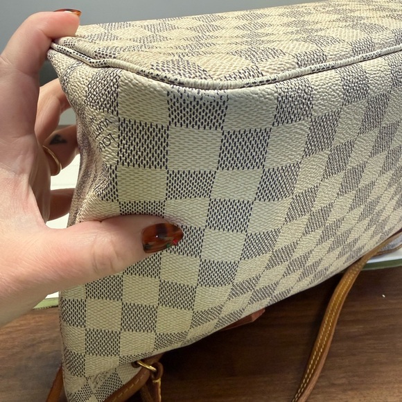 Louis Vuitton Damier Azur Canvas Neverfull PM with Tan Trim - Picture 9 of 16